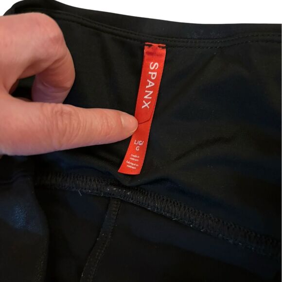 Spanx Faux Leather Leggings Womens Size Large In Black - Picture 3 of 8